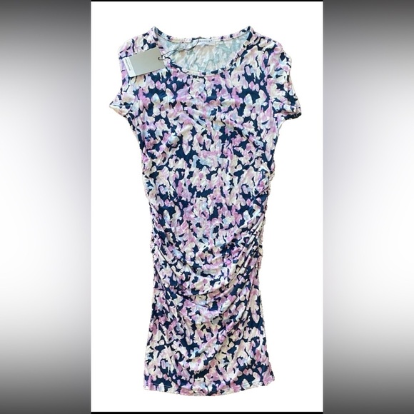 Smallshow Floral Ruched Short Sleeve Maternity Dress Size Small NWT - Picture 5 of 5